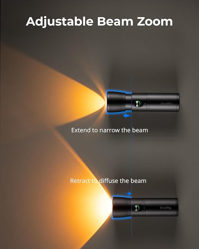 SMALLRIG RGB LED Photography Flashlight, 7500mAh Aluminum Alloy Patterned Ambient Light, 4 Color Fill Light with 20 Patterned Light Filters, Perfect for Photo, Content Creation Accessories RF10C 4634