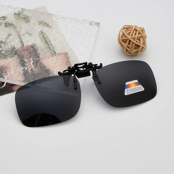 Eyekepper 4 Pack Flip-up Clip-On Sunglasses 59x39 MM Metal Wear Over Glasses