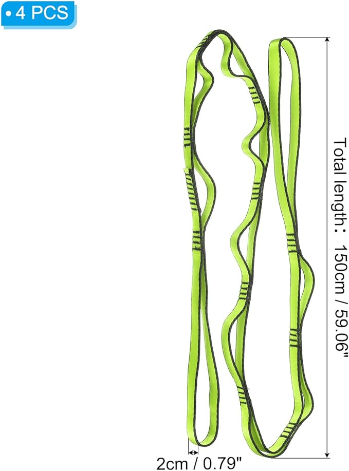 PATIKIL Daisy Chain Straps, Strong Climbing Strap Adjustable Nylon Chain Sling with Loops for Aerial Yoga Hammock Swing