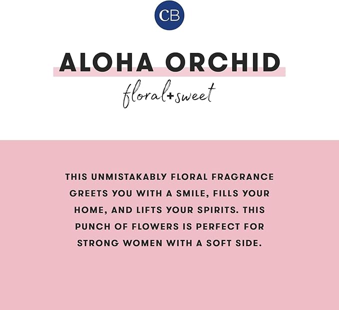 Capri Blue Modern Marble Jar Candles - Luxury Candles for Home Scented - Long Lasting Soy Wax Blend (Aloha Orchid, 8 oz)