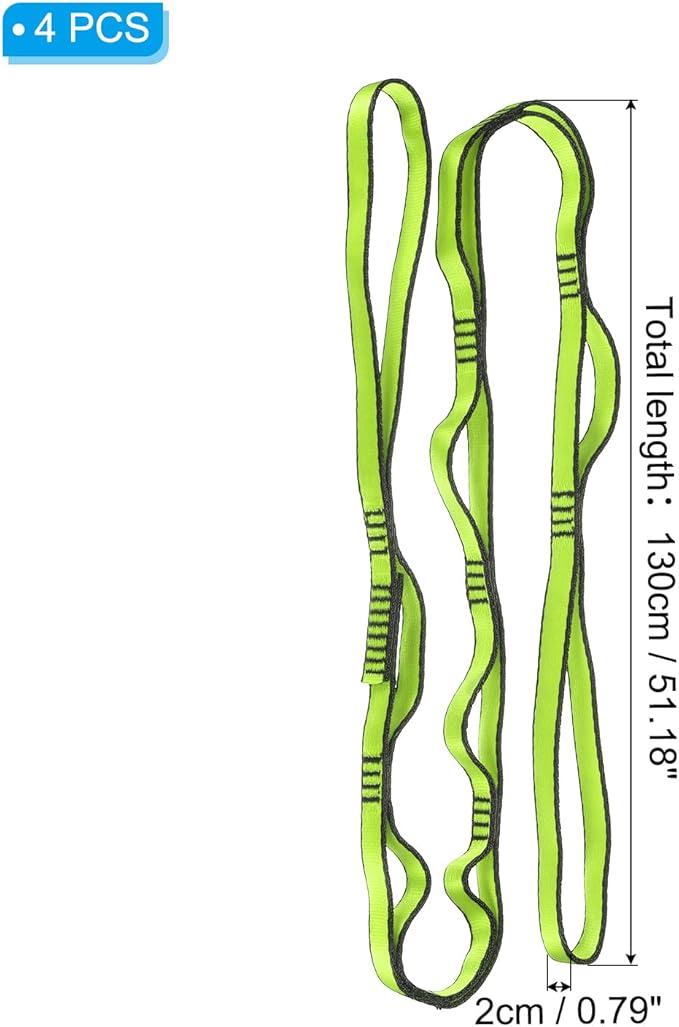 PATIKIL Daisy Chain Straps, Strong Climbing Strap Adjustable Nylon Chain Sling with Loops for Aerial Yoga Hammock Swing