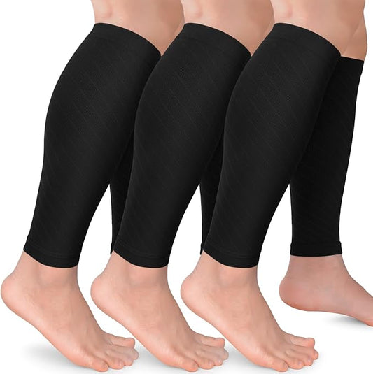 3 Pairs Calf Compression Sleeves for Women Men, Leg Compression Sleeve Calf Brace for Support Running Shin Splints