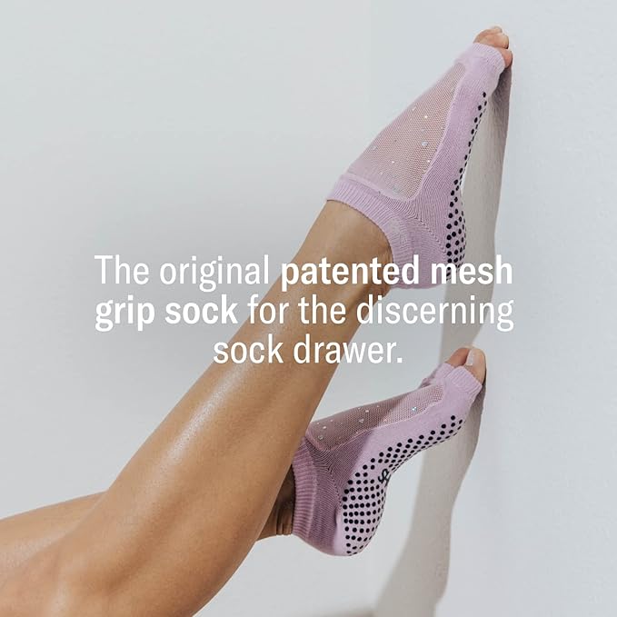 SHASHI Mesh Socks for Women – Stylish, Full-Coverage Non Slip Socks for Barre, Yoga and More