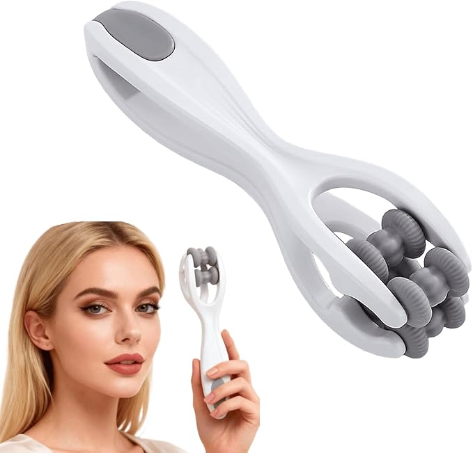 Finger Massager for Arthritis, Dual-Sided Finger Massager Roller Grey Acupressure Tool for Hands Palms Wrists Relieve Pain Stress