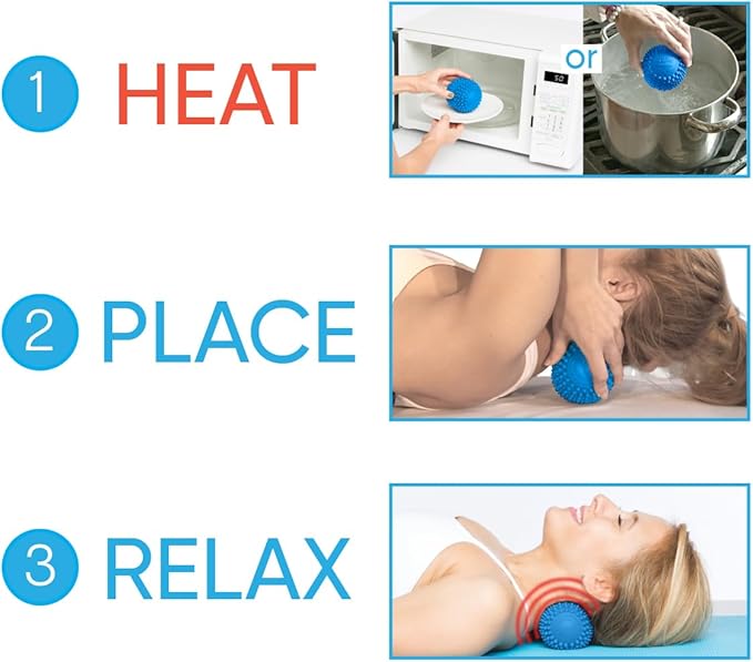 Dr. Cohen’s Heatable Deep Tissue Massage Ball - acuBall Trigger Point Massage Therapy for Myofascial Release and Exercise - Effective Back Massager Ball for Targeted Pain Relief