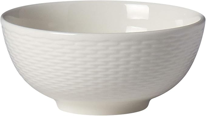 TTU Tabletops Gallery Embossed Bone White Porcelain Round Dinnerware Collection- Chip Resistant Scratch Resistant, Dubai 12 Piece Dinnerware Set (Dinner Plate, Salad Plate, Cereal Bowl)