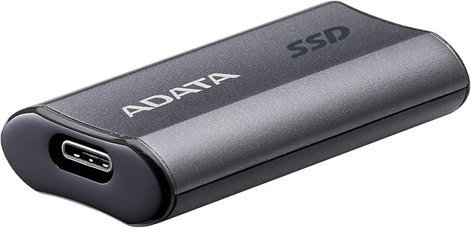 ADATA SC750 2000GB - Up to 1000 MB/s- HighSpeed USB 3.2 Gen 2 USB-C External Portable SSD Black Titanium (SC750-2000G-CCBK)