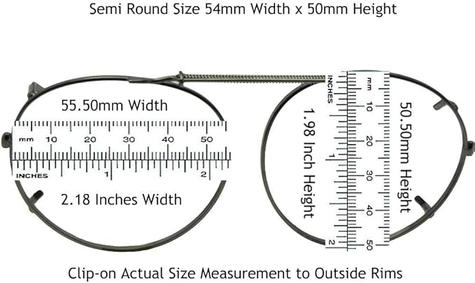 Semi Round Polarized Clip-on Sunglasses for Men & Women-Round Light weight Clip On Sunglasses For Eyewear