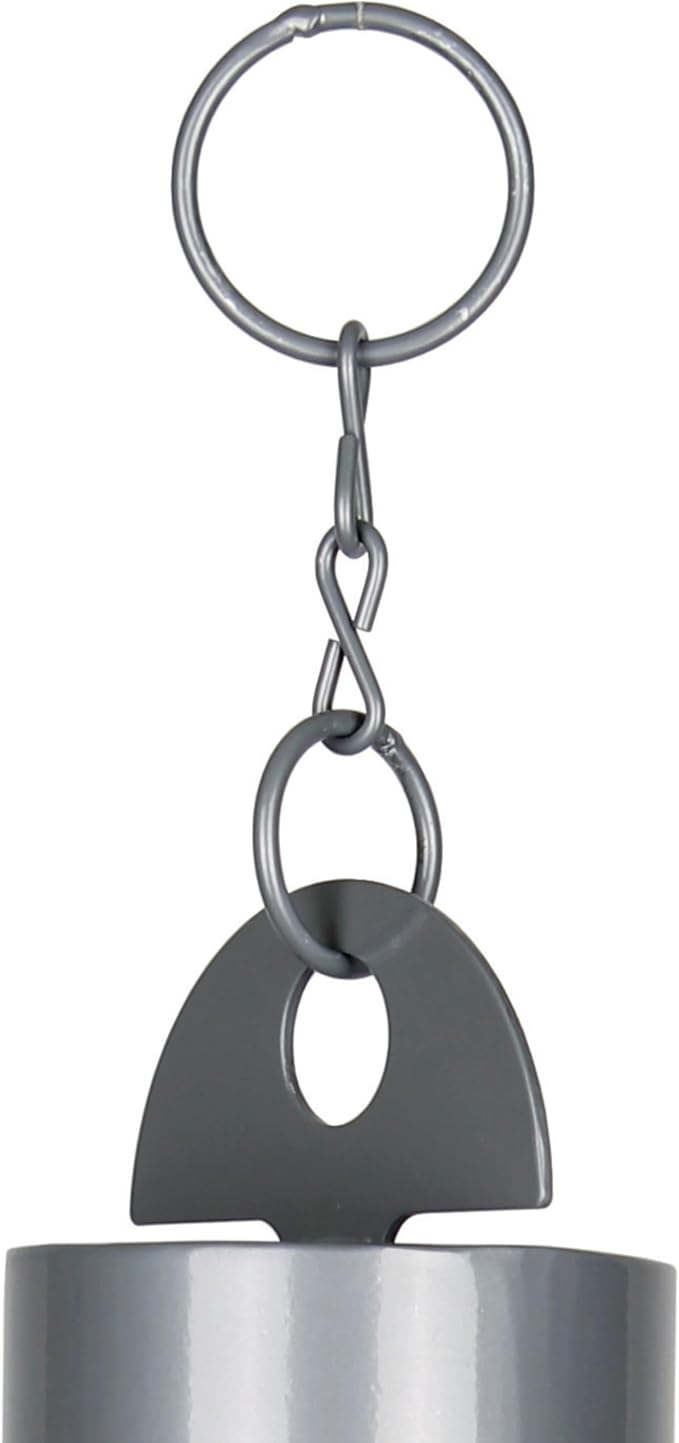Woodstock Chimes Heroic Windbell Wind Chime for Outside 40" Large Grey,Deep Tone Sound, Outdoor Decor for Patio, Porch, Garden HWLY