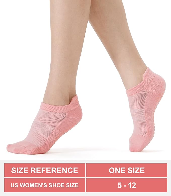 Breslatte Grip Socks Pilates Socks with Grips for Women Non Slip Grippers Womens