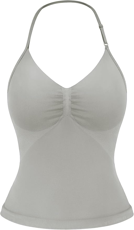 YEOREO SoftHue Impact Longline Strappy Top Women's Halter Workout Tank Tops Backless Gym Longline with Adjustable Strap