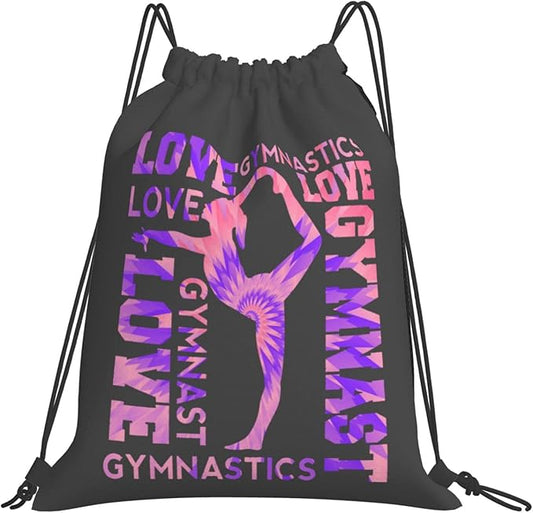 Gymnastics Drawstring Backpack Gym String Bag Drawstring Sackpack Sport For Womens Mens