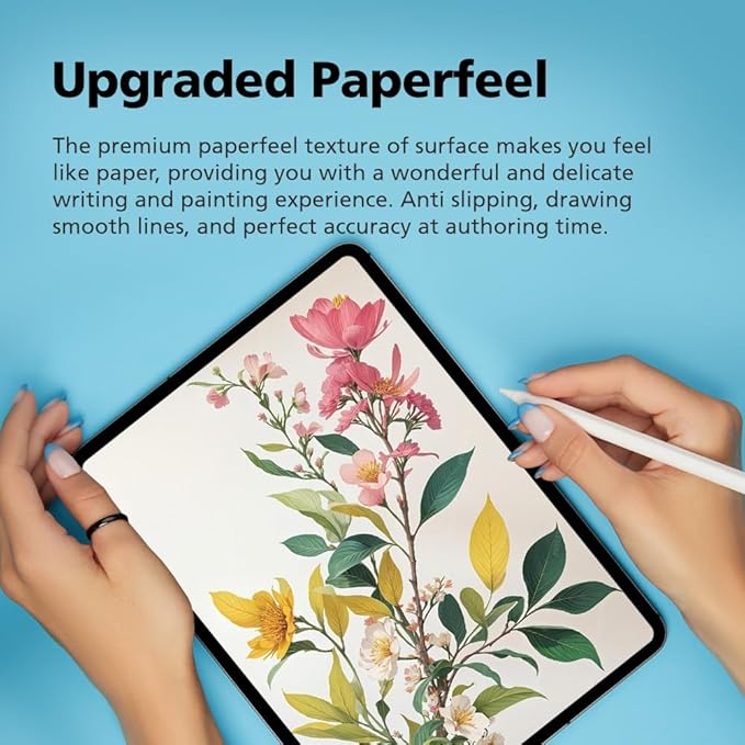 [2 Pack] Paperfeel Screen Protector For Samsung Galaxy Tab S6 Lite 10.4 Inch (2024/2022/2020), Anti-Glare Matte PET Film for Drawing and Writing Like on Paper, High Touch Sensitivity, Easy Installation