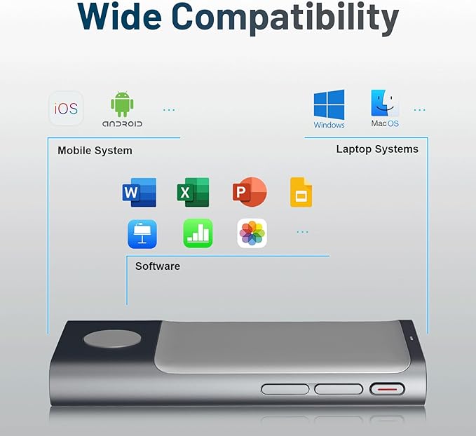 Cheerdots Bluetooth Presentation Clicker Wireless Presenter, Air Mouse with Red Light Presentation Remote for Mac, Windows, iPad OS and Android, Space Gray