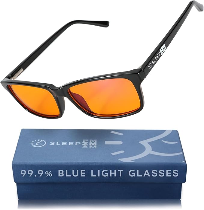 100% Blue Light Blocking Glasses - Women + Men - Better Sleep - Anti Eye Strain Protection - Computer Screens Gaming