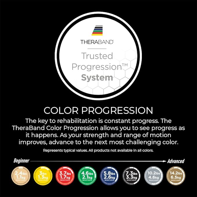 THERABAND Resistance Band Loop Set, Resistance Bands for Kids, Band Loop Kit for Workouts, Beginner to Advanced Levels for Exercise, Rehab, Physical Therapy, & Stretching