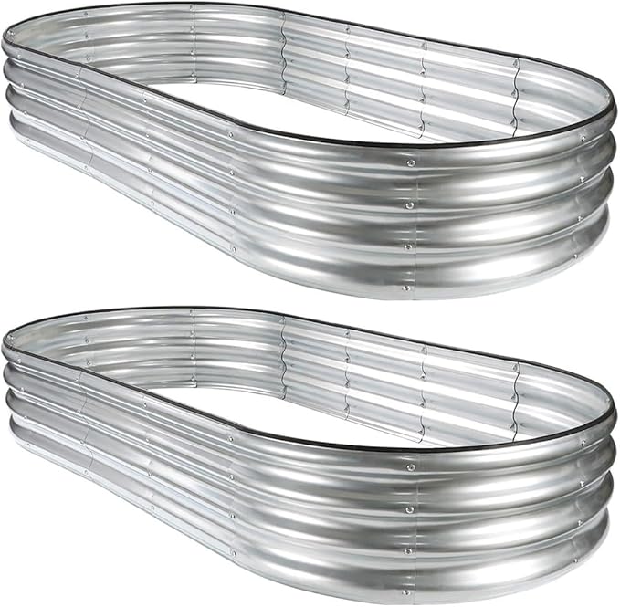 Raised Garden Bed, Raised Beds for Gardening Outdoor for Vegetables and Flowers Ground Planter Box, Galvanized Metal Planter Grow Garden Box,6x3x1ft