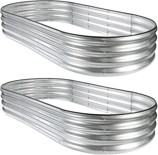 Raised Garden Bed, Raised Beds for Gardening Outdoor for Vegetables and Flowers Ground Planter Box, Galvanized Metal Planter Grow Garden Box,6x3x1ft