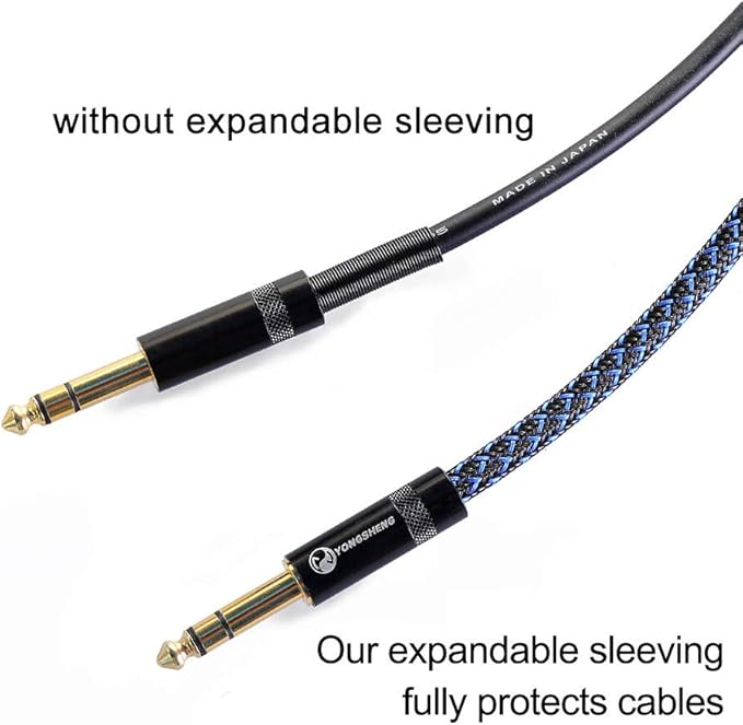 25ft - 3/8 inch PET Expandable Braided Sleeving – BlackBlue – Alex Tech Braided Cable Sleeve