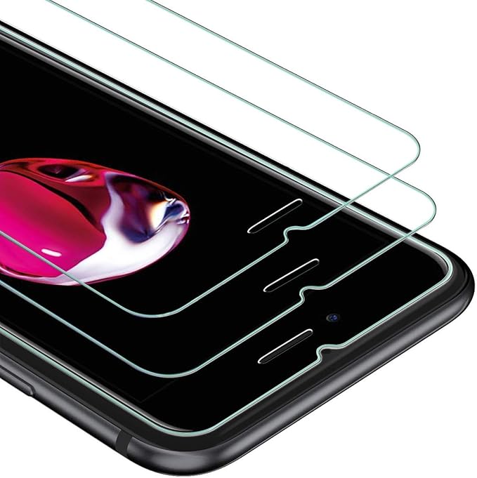 ImpactStrong Shatterproof Tempered Glass Screen Protector for iPhone 8/7 / 6s / 6 [Easy Installation Frame] [Bubble Free] [9H Hardness] [Full Coverage] Case Friendly, 4.7 Inch - (3-Pack)