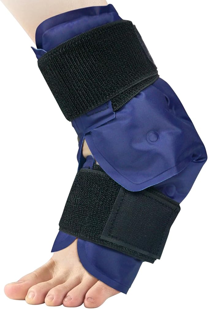 Ankle Ice Pack Wrap for Swelling - Reusable Gel Pack for Ankle Sprain, Achilles Tendonitis, Plantar Fasciitis and Feet Sore - Foot Wrap for Injuries