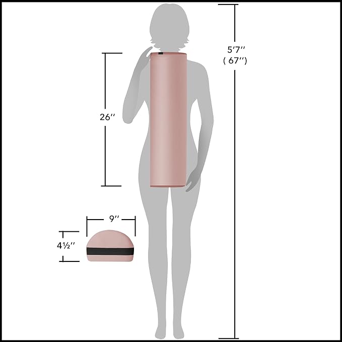 Saloniture Jumbo Half Round Massage Table Bolster Pillow Pad - 26 x 9 x 4.5 Inch - Pink