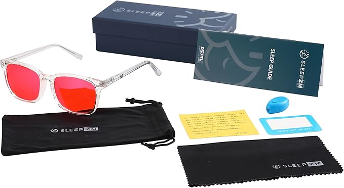 100% Blue Light Blocking Glasses - Women + Men - Better Sleep - Anti Eye Strain Protection - Computer Screens Gaming