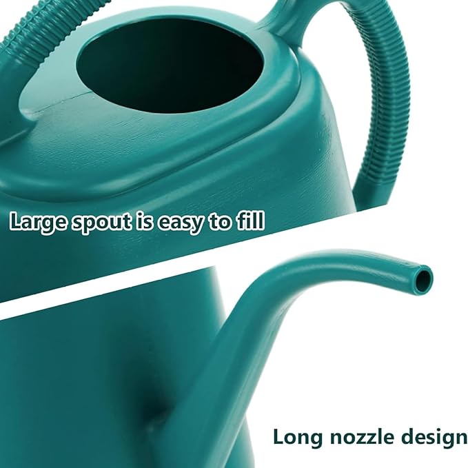 Indoor Watering Cans for House Plants 1 Gallon Plastic Watering Pots for Outdoor Plants with Handle Durable Plant Watering Devices for House Plants Succulent Bonsai Garden Flower Gardening Tools, Red