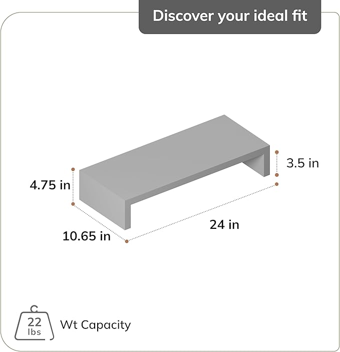Anji Mountain Wooden Monitor Stand - Elegant Monitor Riser, Perfect Monitor Stand for Desk Organization, Durable Wood Construction monitor stands, Enhances Ergonomics and Workspace Efficiency,Natural