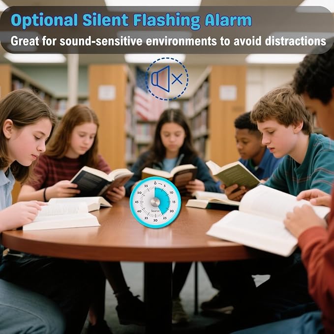 Searon Kitchen Timers for Cooking, Magnetic Visual Timer for Kids Teachers Classroom School ADHD Autism Oven or Adult with Special Needs (Blue)