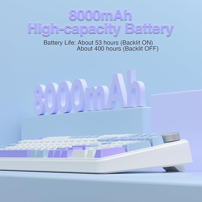 AULA F99 Pro Wireless Mechanical Keyboard with Knob,Creamy Sound,Tri-Mode BT5.0/USB-C/2.4GHz Hot Swappable Keyboard,Gasket Structure,RGB Backlit Computer Gaming Keyboards