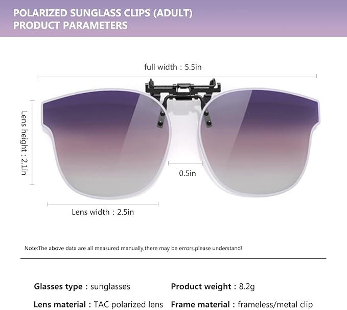 Night Driving Glasses and sunglasses Clip-On, Polarized Glare Reduce, High Definition Vision