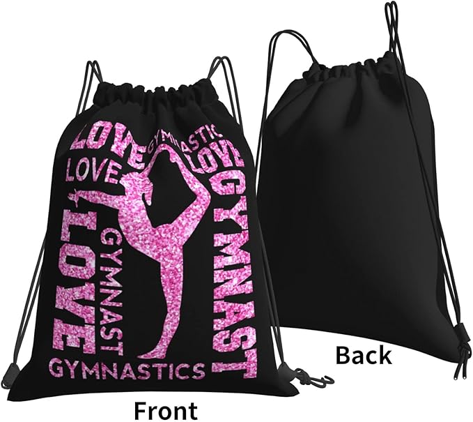Gymnastics Drawstring Backpack Gym String Bag Drawstring Sackpack Sport For Womens Mens