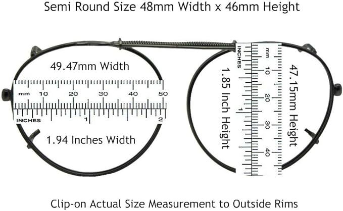 Semi Round Polarized Clip-on Sunglasses for Men & Women-Round Light weight Clip On Sunglasses For Eyewear