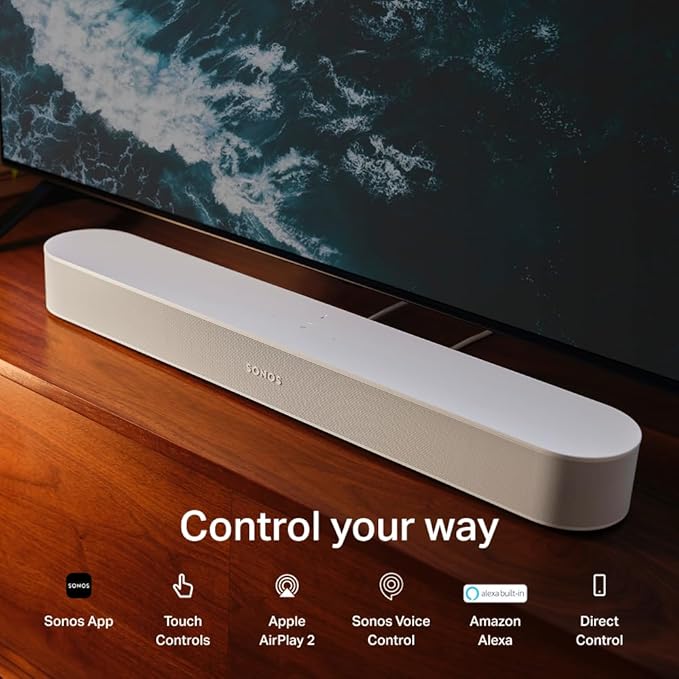 Sonos Beam Gen 2 - White - Soundbar with Dolby Atmos