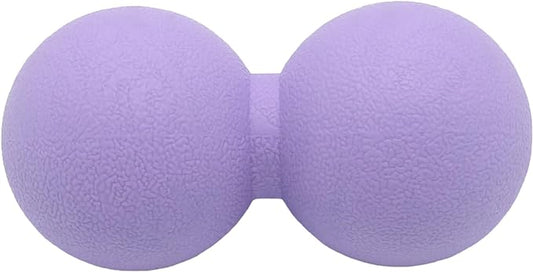 Hard Peanut Massage Ball, Double Lacrosse Massage Ball. Deep Tissue Massager Mobility Roller for Physical Therapy Myofascial Release Trigger Point Muscle Relax Pain Relief Acupressure (Purple)