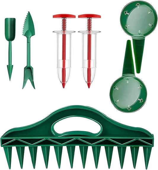 Seed Spreading Tool, Handheld Seed Planter Tool Seed Dibber,2025 Upgraded Seed Dispenser Set,Multifunctional Seed Spacer,Mini Seed Dispenser for Small Seeds,Gardening Tools