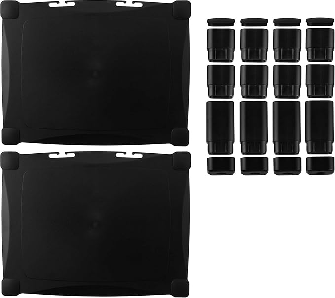 Kantek Two-Level Monitor Stand, 17" X 13.25" X 3.5" To 7", Black, Supports 50 Lbs