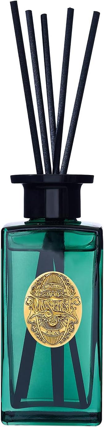 M&SENSE 6.3 oz Large Reed Diffuser Set | Forset Scent Oil Diffuser with Sticks | Hotel Collection Non-Toxic Essential Oil |for Bedroom Bathroom Living Room