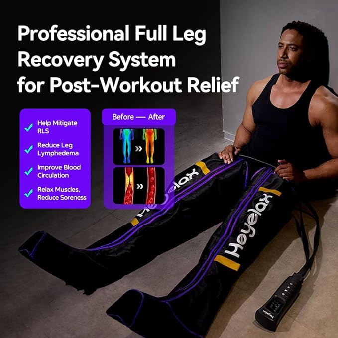 Leg Massager for Circulation and Pain Relief, Recovery Boots for Fast Therapy, Thigh Knee Calf & Foot Massager,Leg Compression Massager as Ideal Gifts for Women Men (Small)