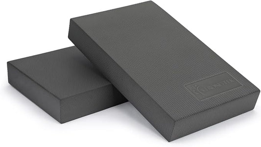 StrongTek 2-in-1 Non-Slip Balance Pad - High-Density Foam Cushion, Supportive Exercise Mat & Knee Pad for Core Training, Yoga, Pilates, Physical Therapy, Stability Training, Stretching, and Rehab