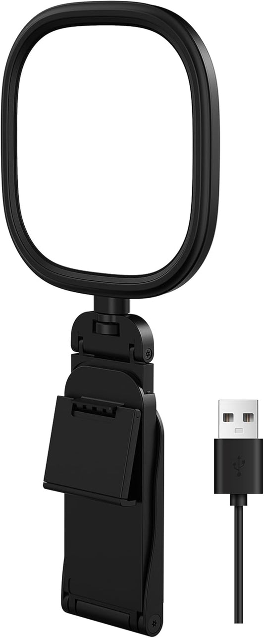 Ring Light for Desk, Laptop, Monitor & Phone – Soft Eye-Caring Webcam Light with 84 LEDs, 50 Modes, CRI 97.8+ for Zoom, Streaming, Video Calls, Remote Work – USB-Powered Selfie Light