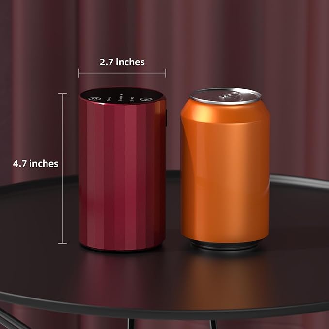 Waterless Essential Oil Diffuser Aromatherapy Scent Diffusers for Home Large Room, Bedroom, Car, Office, Desk, Battery Operated Mini Portable Air Freshener (red)