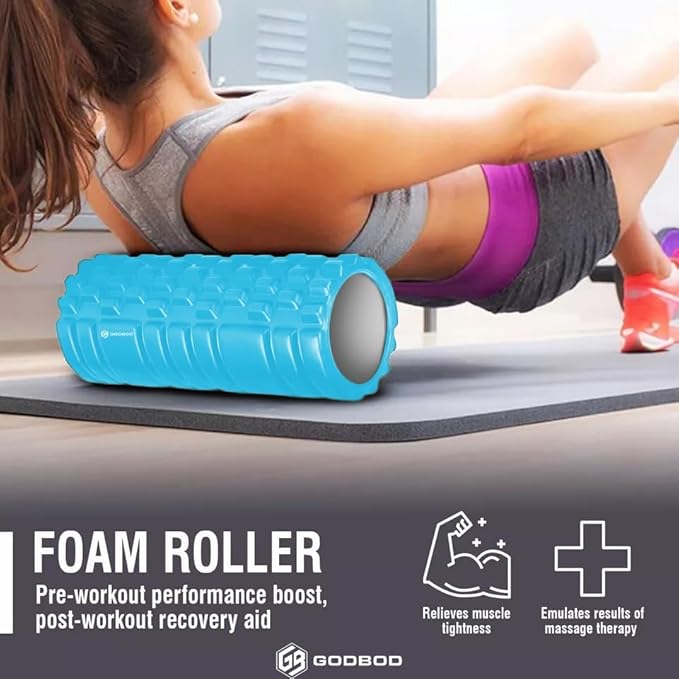 Deep Tissue Foam Roller - High-Density Muscle Massage Roller for Recovery, Pain Relief, Trigger Point, and Myofascial Release - Ideal for Athletes, Gym, and Physical Therapy - 13" x 5"