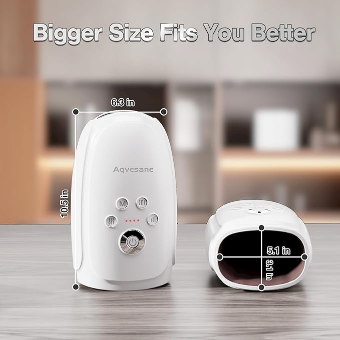 Hand Massager with Heat and Compression, Cordless Hand Massager for Arthritis and Carpal Tunnel,Gifts for Women(White)