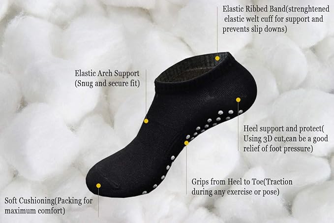 DIBAOLONG Womens & Mens Low Cut Socks, 6-Pair Ankle No Show Athletic Short Cotton Socks