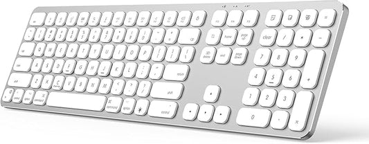 SODI Wireless Keyboard for Mac with Numeric Keypad, Aluminum Bluetooth Keyboard, Backlit, Rechargeable, Full Size Multimedia Keys Work with MacBook Pro/Air, iMac, iPad, iPhone 17 16 15 14, US English