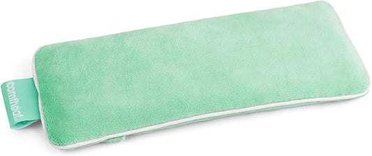 Unscented Weighted Eye Pillow - Soft Plush Removable Cover, Moist Heat & Cold Therapy, Natural Aromatherapy Eye Compress Pillow for Relaxation, Yoga, Meditation, and Sleep, Green