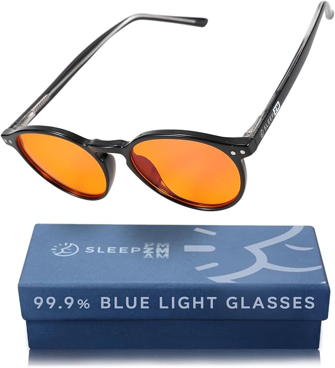 100% Blue Light Blocking Glasses - Women + Men - Better Sleep - Anti Eye Strain Protection - Computer Screens Gaming