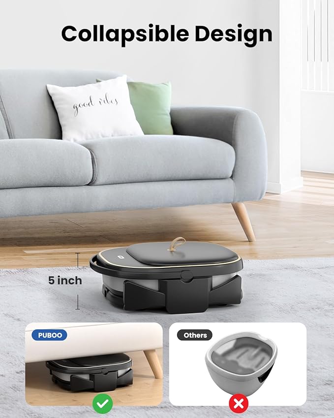 Puboo Collapsible Foot Spa Bath with Heat, Remote & Timer, 16 Massage Balls, Support Rods – Heated Pedicure Soaking Tub for Stress Relief, US Size Up to 11